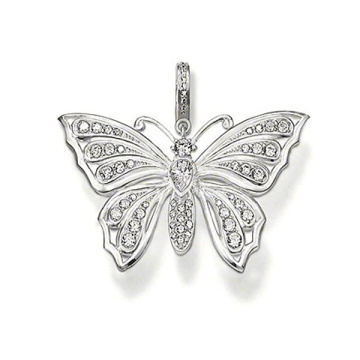 Lovely Butterfly 925 Silver Pendants Necklace Jewelry with AAA CZ